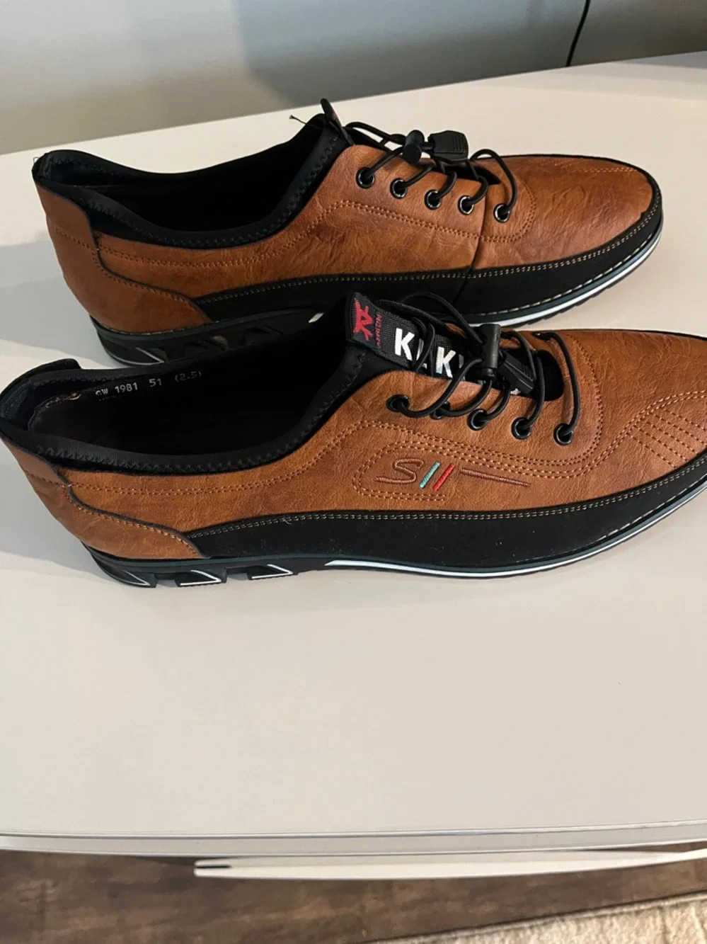 kLKYKO SII Men's Casual Loafers‎ in Brown / Black-Comfort Everyday Wear Size 16
